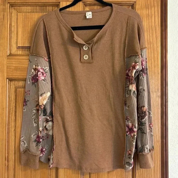 7th Ray Floral Thermal Shirt - Picture 1 of 4